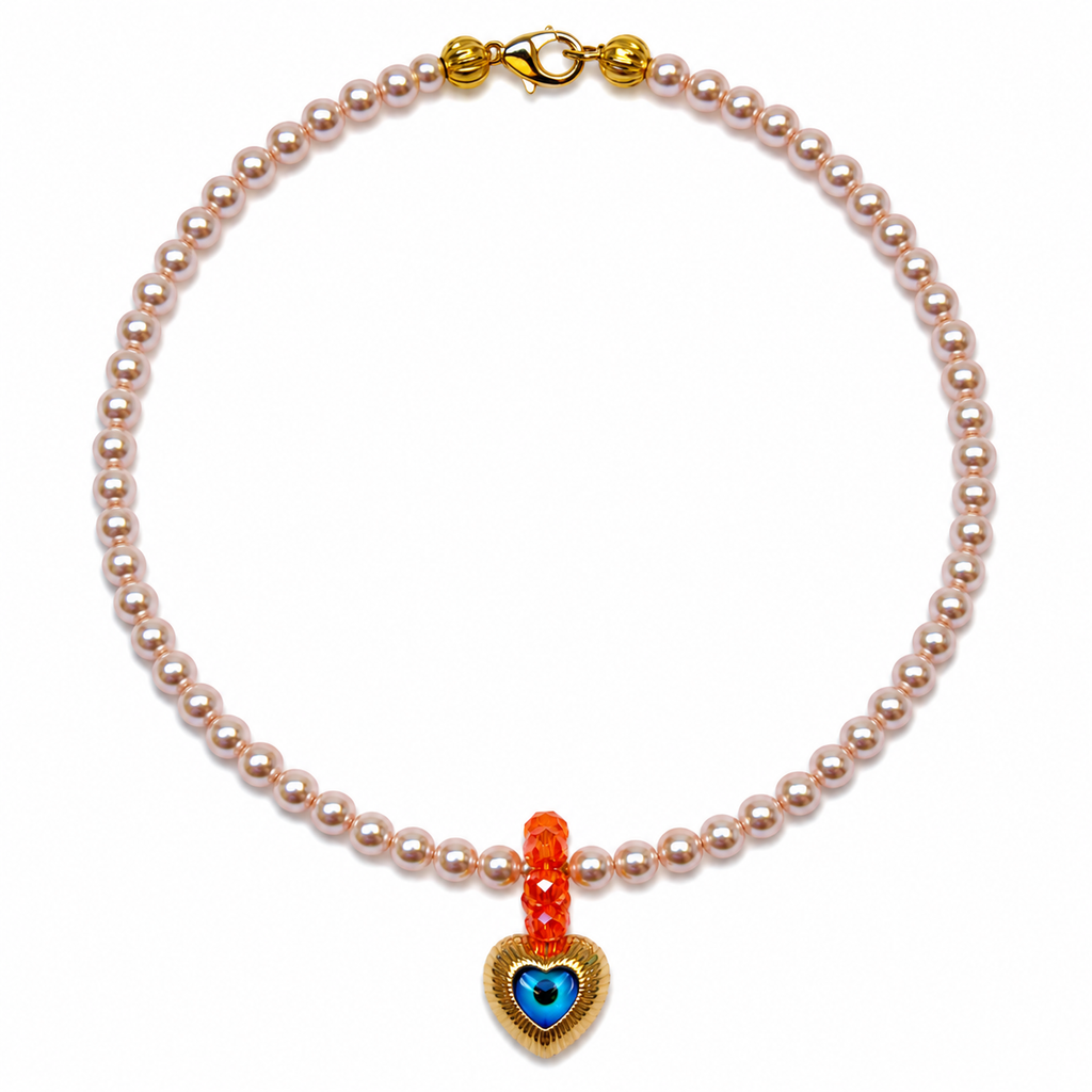 Collar Perlas con pieza corazón