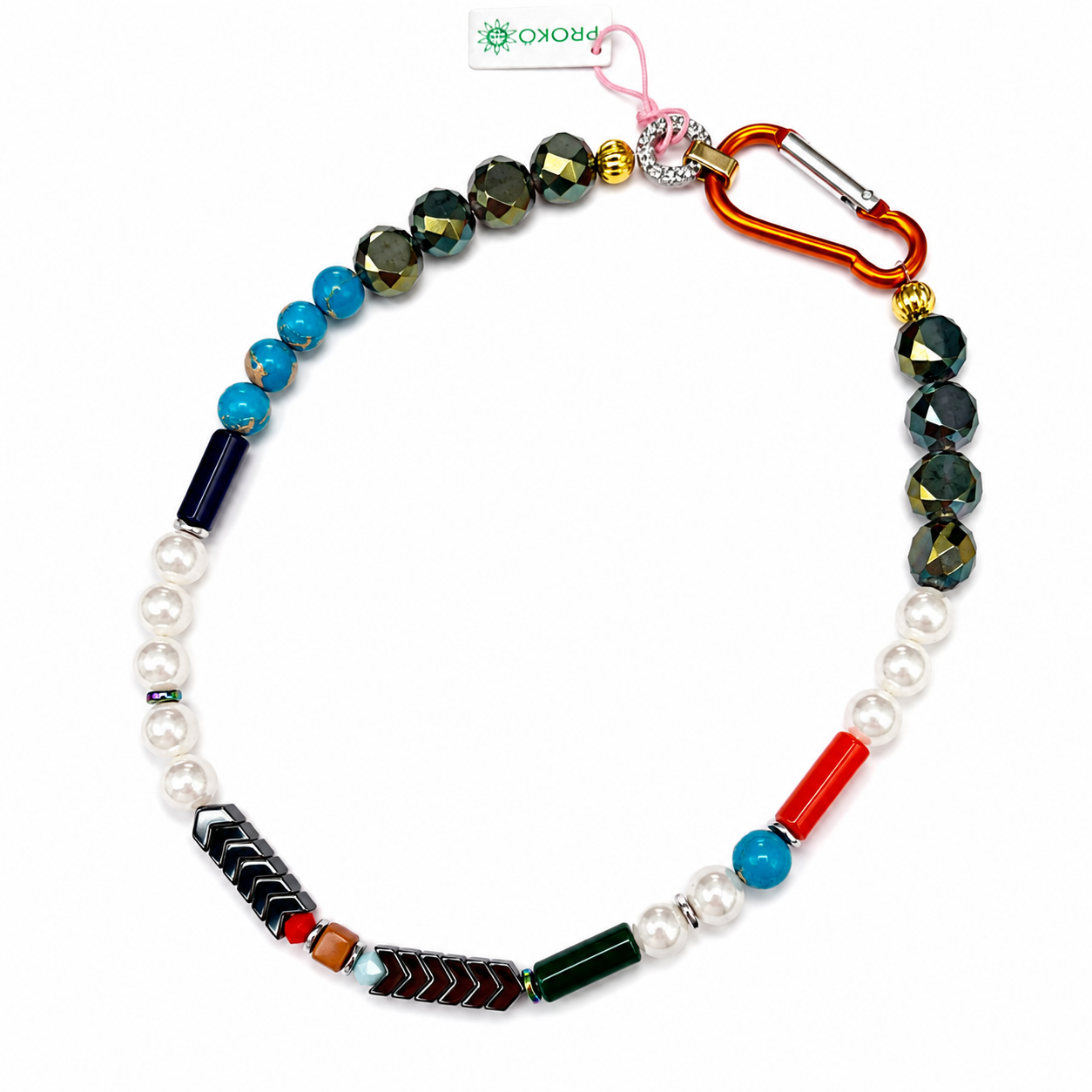 Collar perlas y cristal