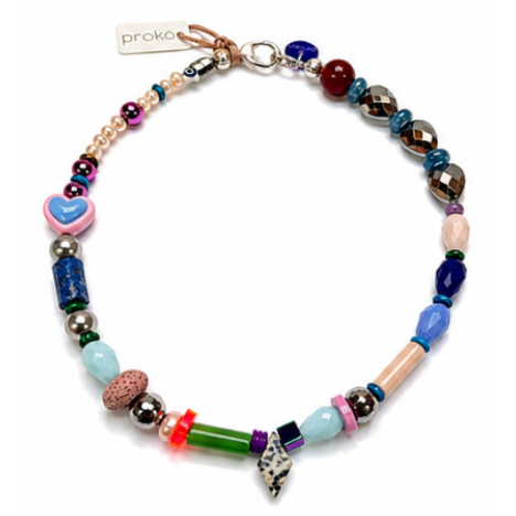 Collar piedras multicolor